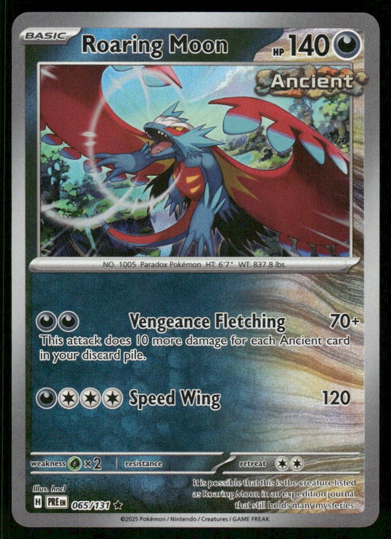 Pokemon Cards Roaring Moon 065/131 Prismatic Evolutions Pokeball Rare NM0