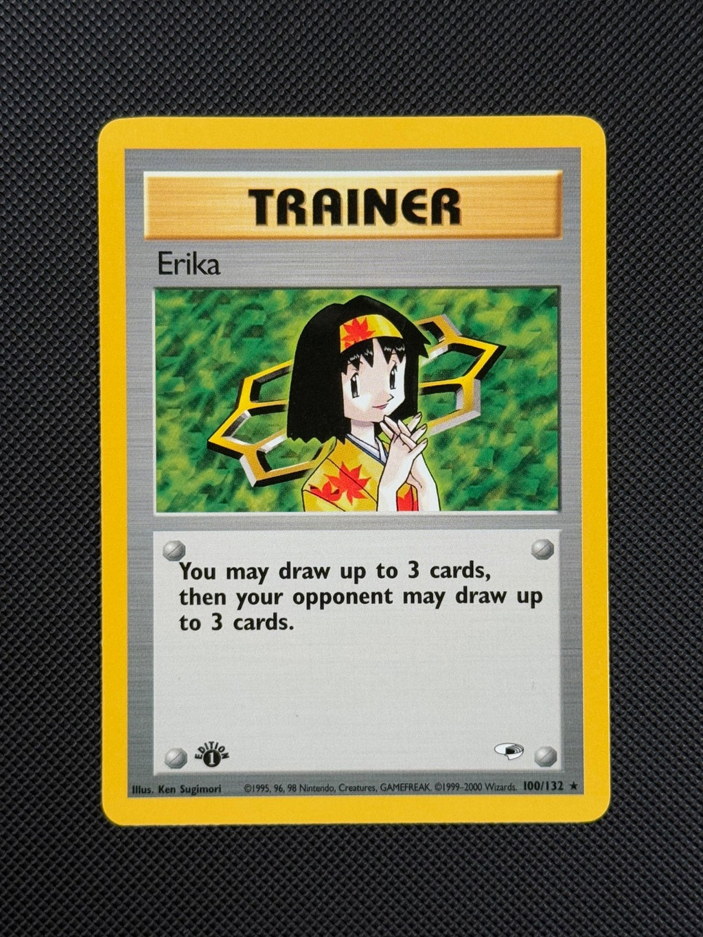 Pokémon Cards Erika 100/132 1ST EDITION Gym Heroes WOTC Rare1