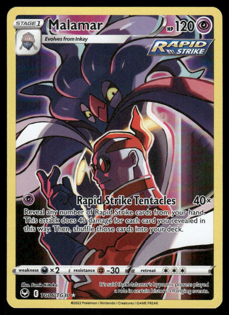 Pokemon Cards Malamar TG06/TG30 Silver Tempest Trainer Gallery Holo NM0