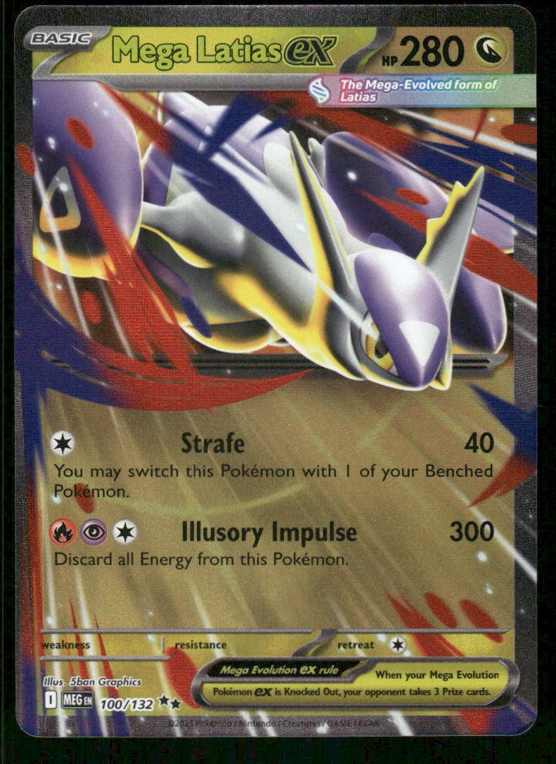 Pokemon Cards Mega Latias ex 100/132 Mega Evolution Double Rare NM *50