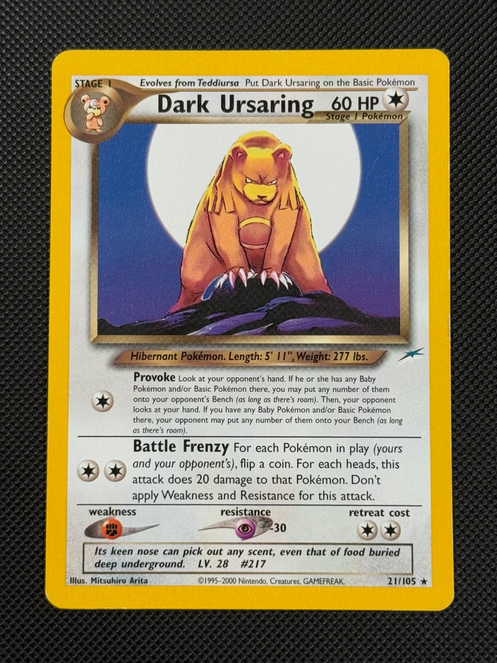 Light Ursaring 21/105 REGULAR Pokémon Card WOTC Neo Destiny Unlimited Rare0