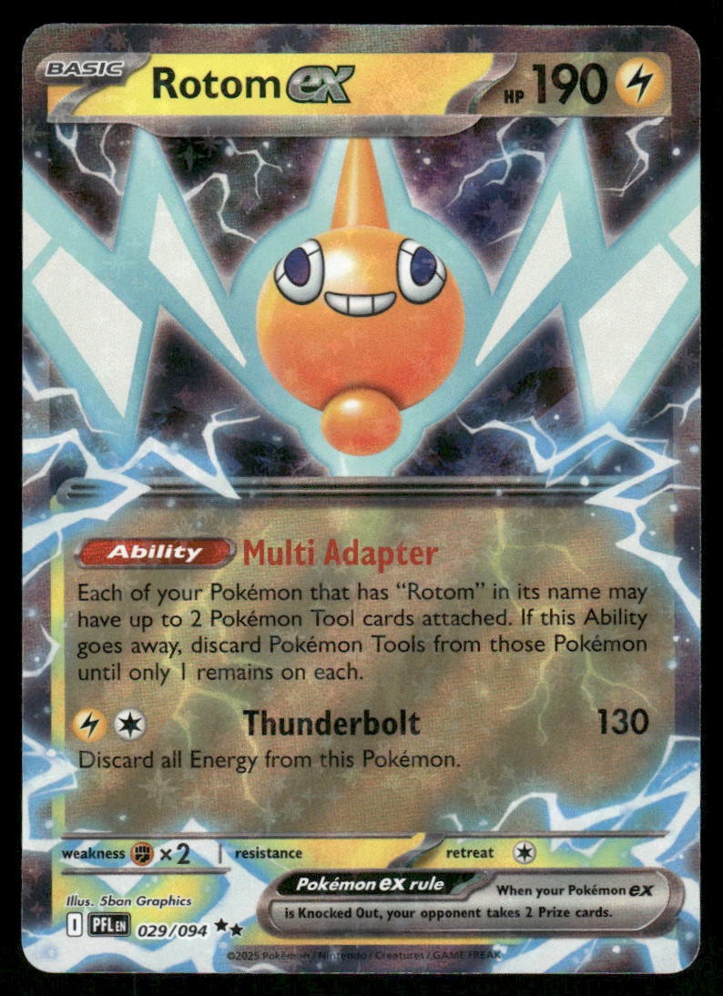 Pokemon Cards Rotom ex 029/094 Phantasmal Flames Double Rare NM *10