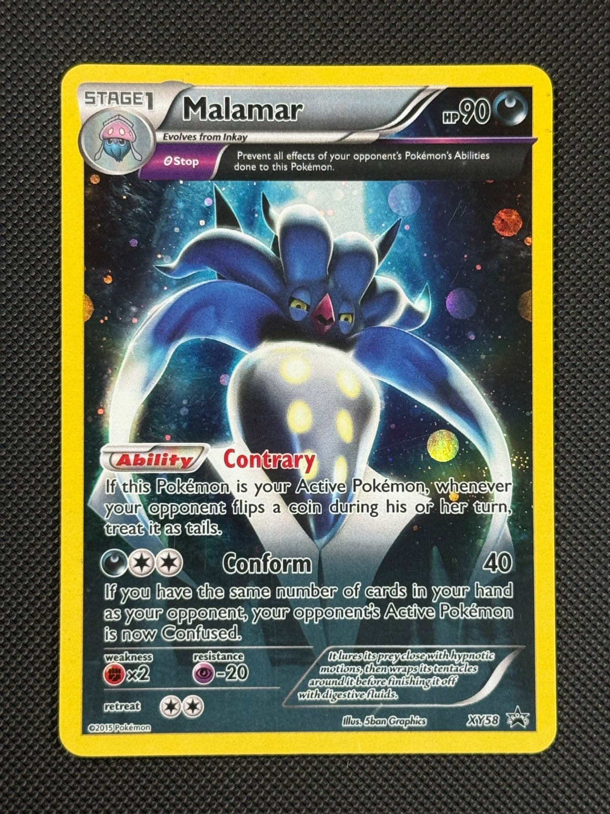 Malamar XY58 Black Star Promo Pokémon Card XY Promo0