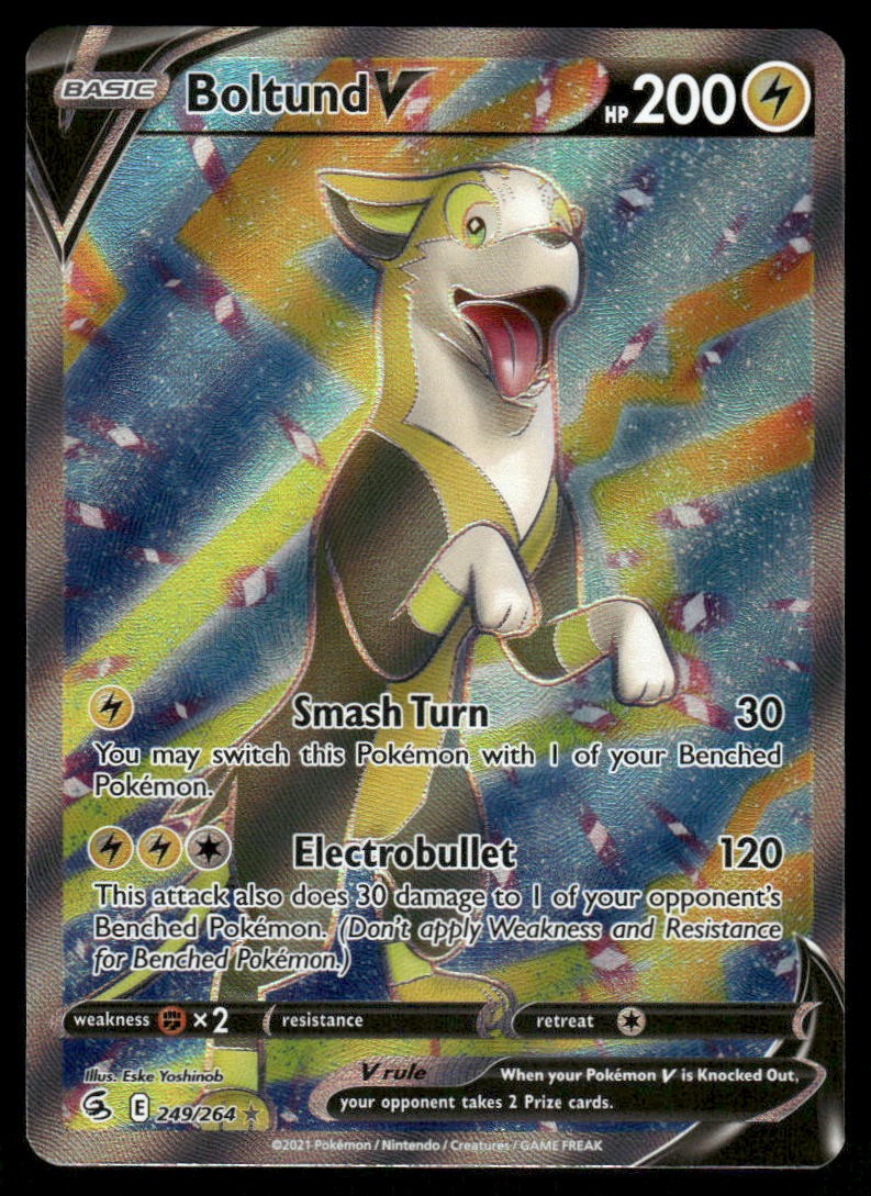 Pokemon Cards Boltund V 249/264 Fusion Strike Rare Ultra NM0