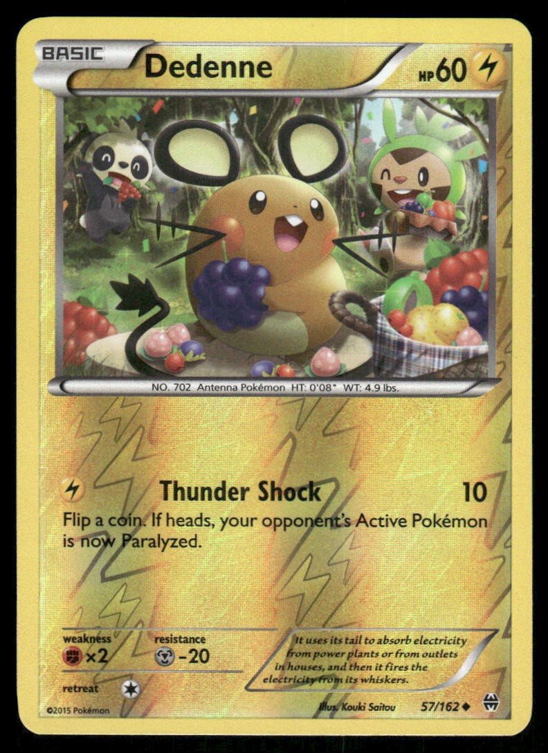Pokemon Cards Dedenne 57/162 Reverse Holo BREAKthrough XY NM * 10