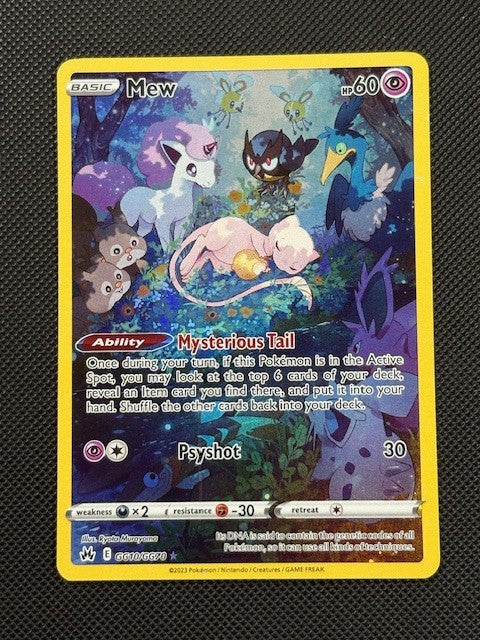 Mew GG10/GG70 GALARIAN GALLERY Pokémon Card Crown Zenith Holo NM0