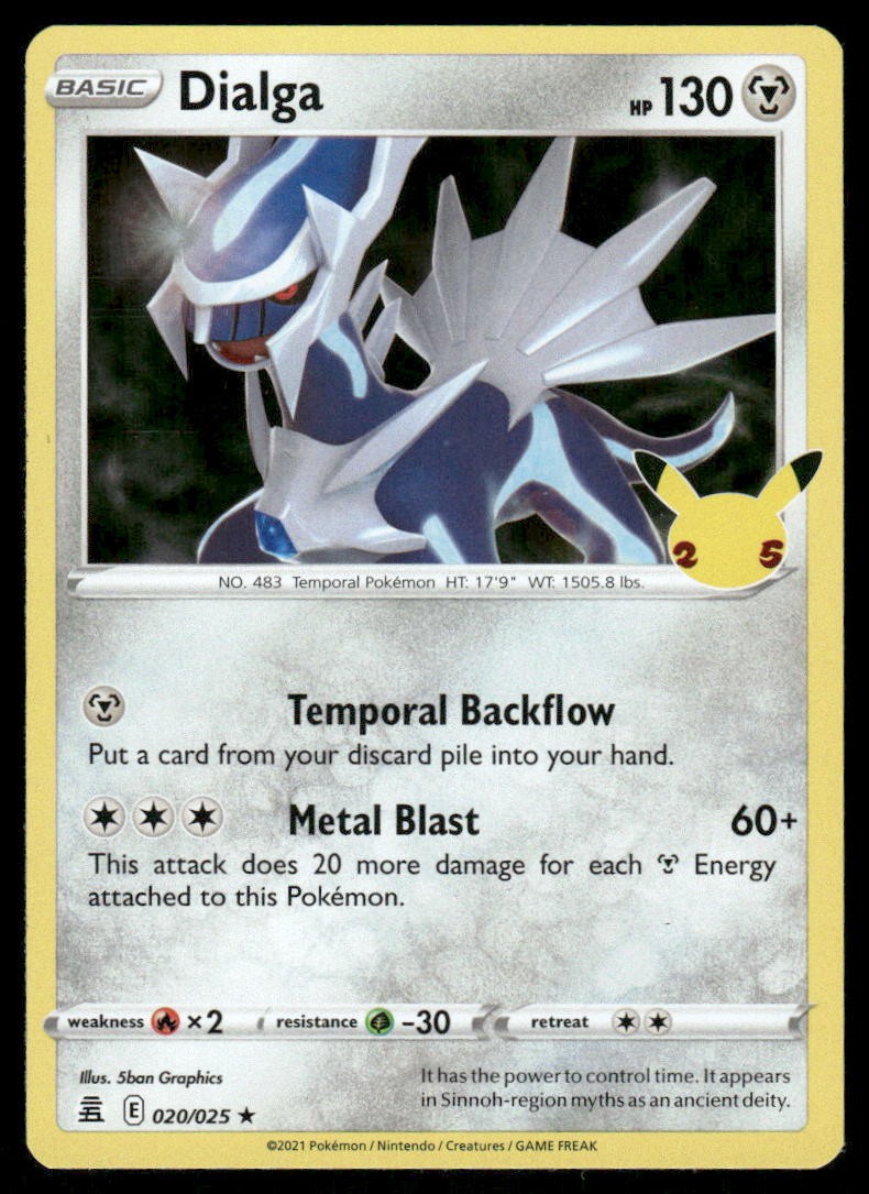 Pokemon Cards Dialga 020/025 Celebrations Rare NM *30