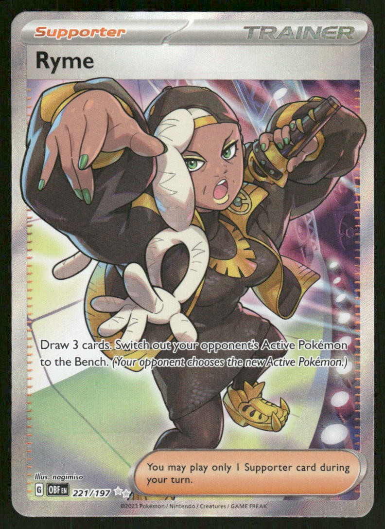 Pokemon Cards Ryme 221/197 Obsidian Flames Ultra Rare NM0