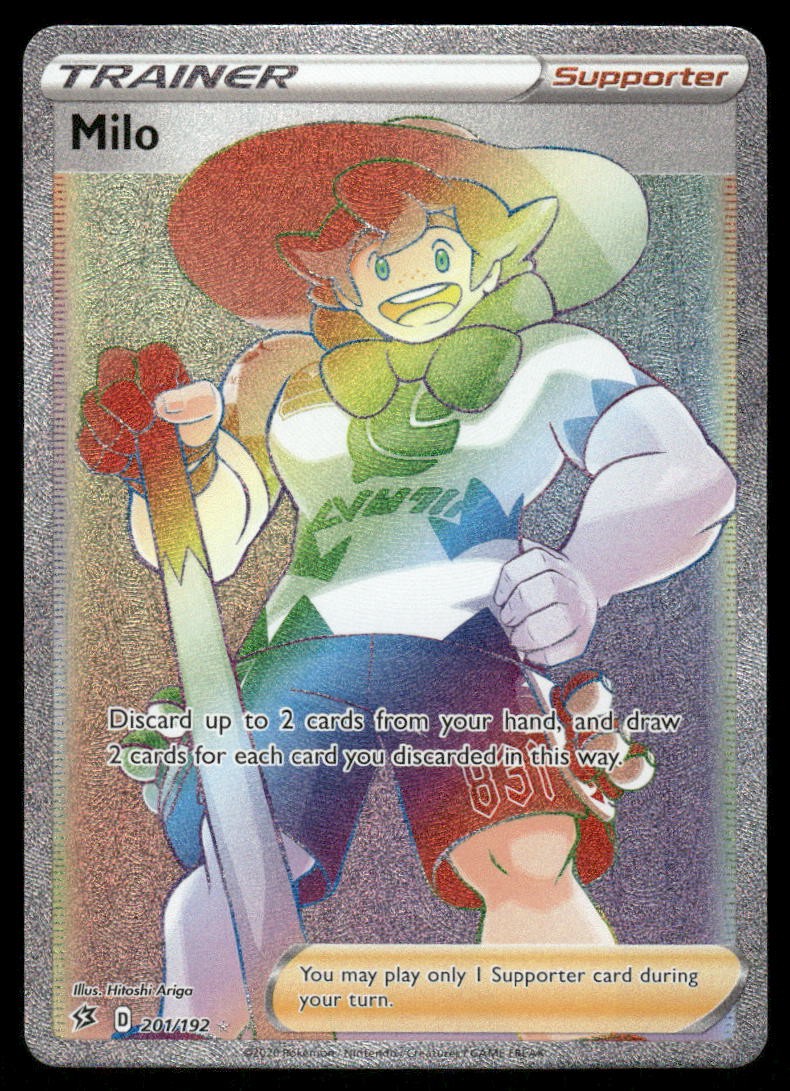 Pokemon Cards Milo 201/192 Rebel Clash Rare Rainbow NM0