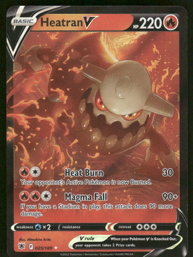 Pokemon Cards Heatran V 025/189 Astral Radiance Holo Rare V NM0