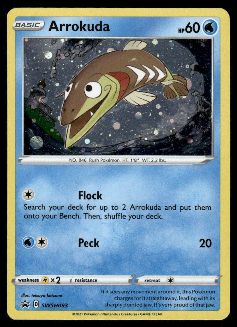 Pokemon Cards Arrokuda SWSH093 SWSH Black Star Promo LP *10