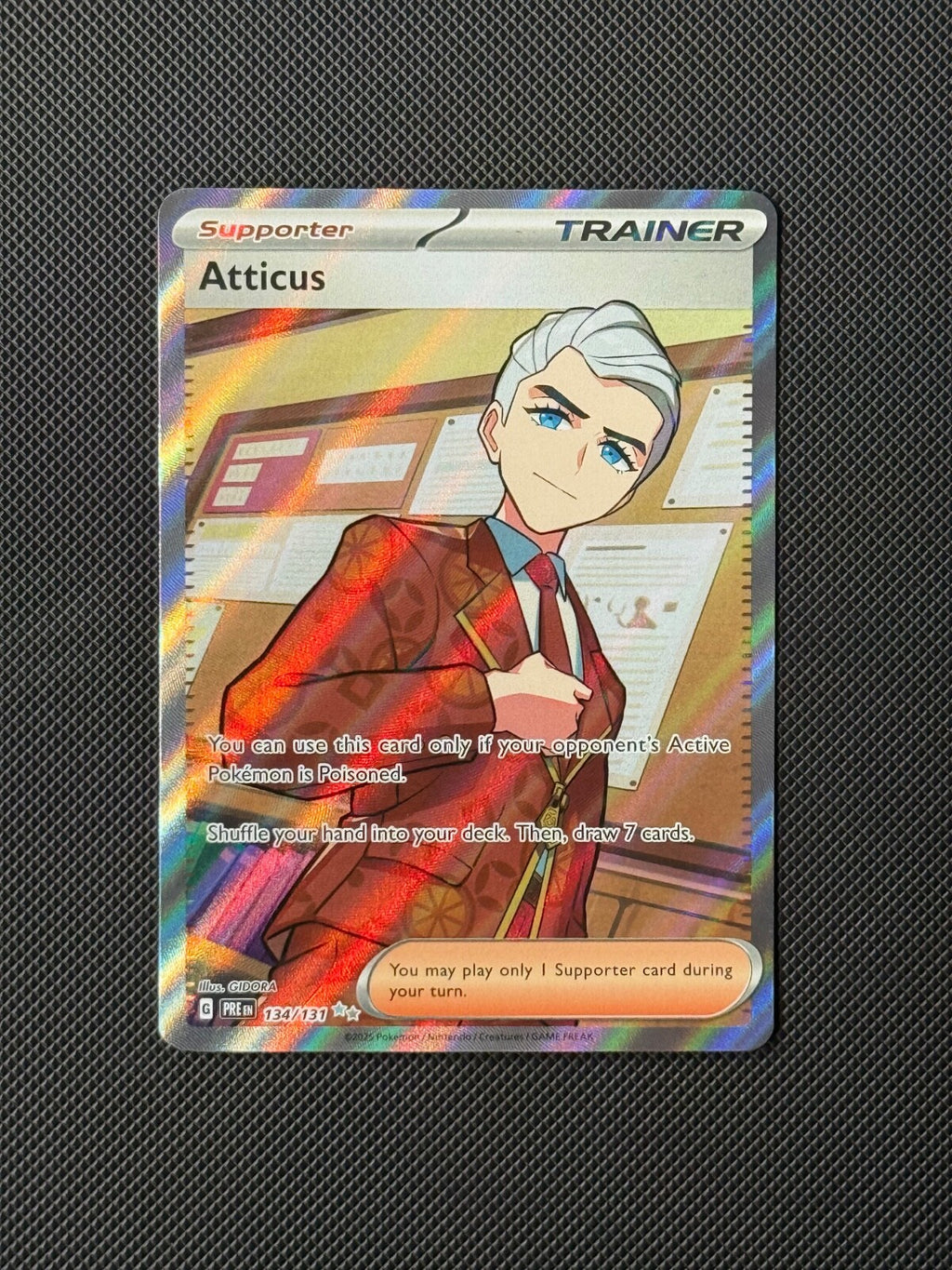 Atticus 134/131 UR Pokémon Card Prismatic Evolutions Holo NM0