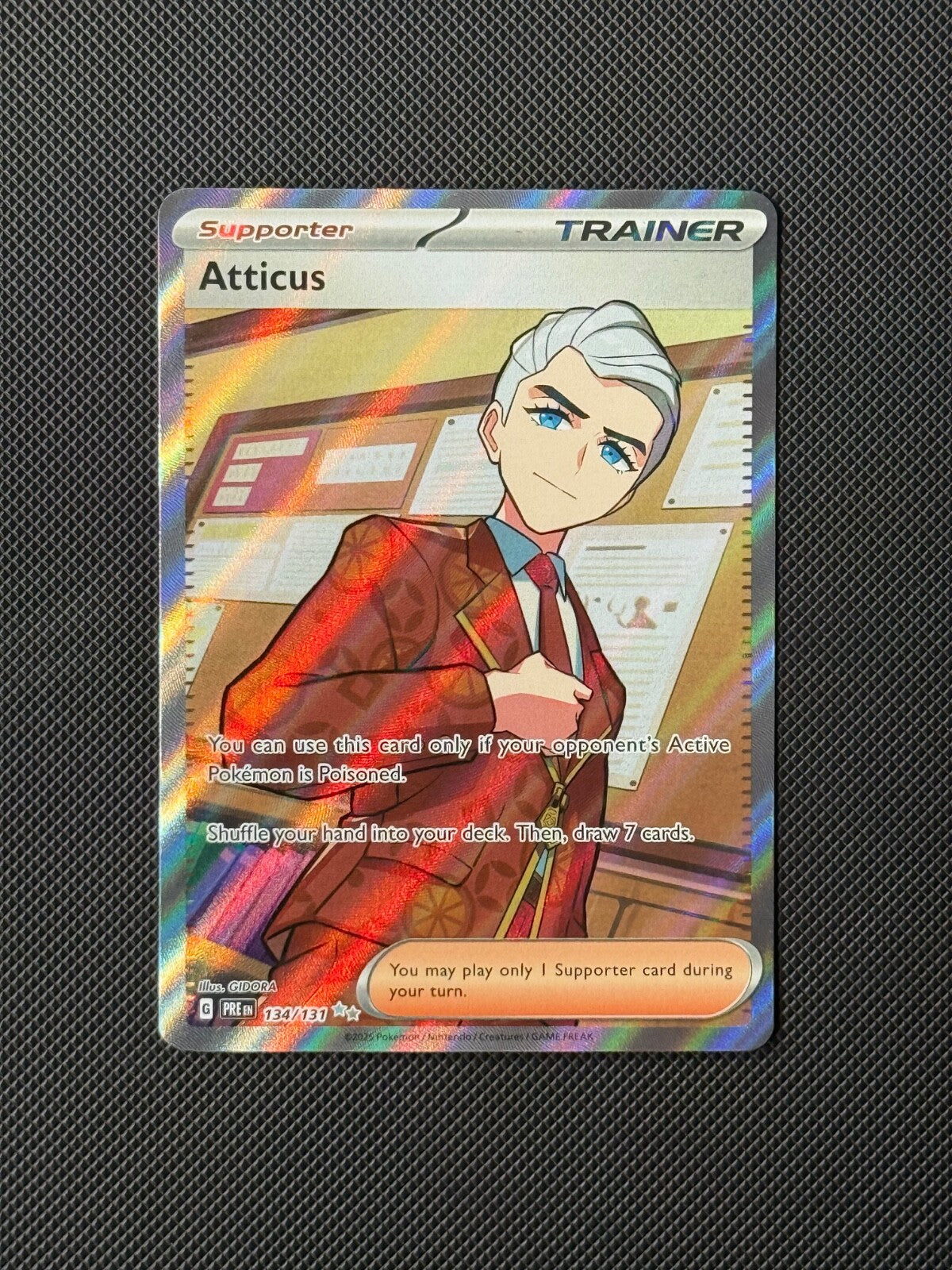 Atticus 134/131 UR Pokémon Card Prismatic Evolutions Holo NM0