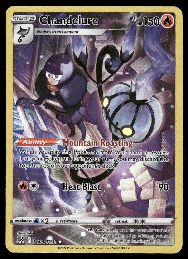 Pokemon Cards Chandelure TG04/TG30 Lost Origin Trainer Gallery Holo NM0