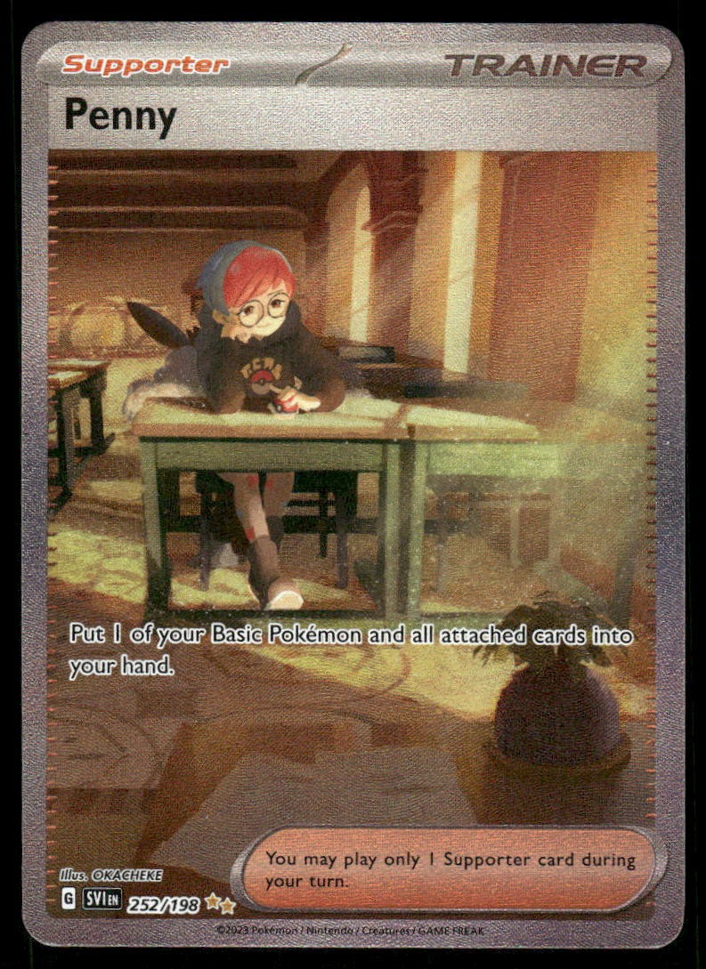 Pokemon Cards Penny 252/198 Scarlet & Violet Special Illustration Rare NM0