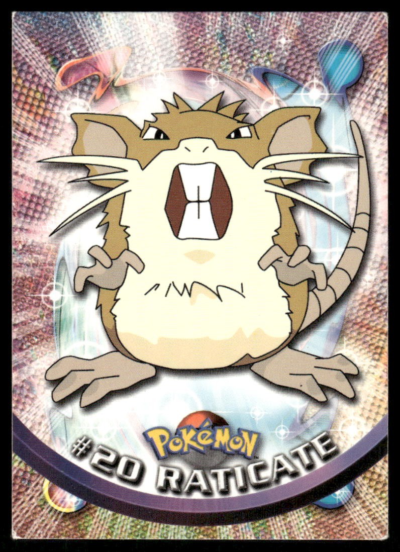 Pokemon Cards Raticate #20 Topps Trading Cards Series 1 LP *30