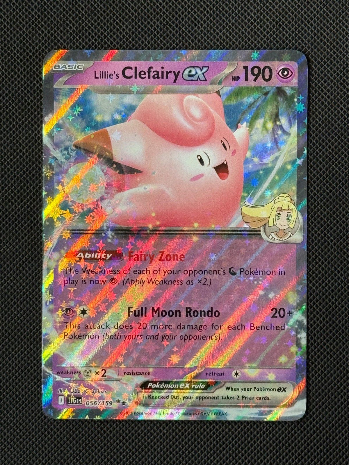 Lillie's Clefairy 056/159 Pokémon Card Journey Together NM0