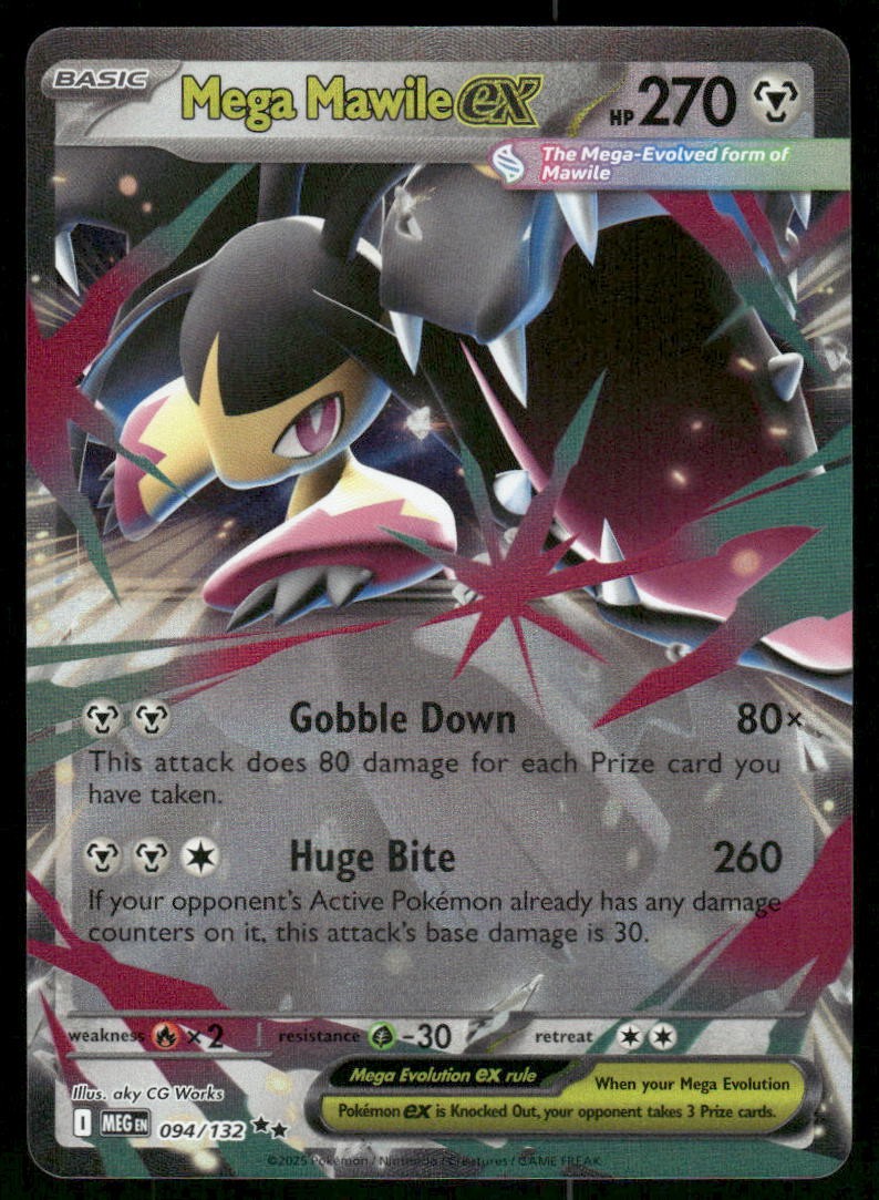 Pokemon Cards Mega Mawile ex 094/132 Mega Evolution Double Rare NM0