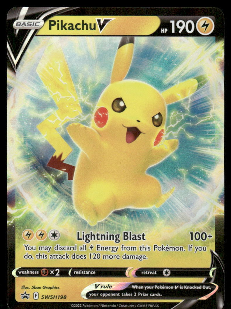 Pokemon Cards Pikachu V SWSH198 SWSH Black Star Promo NM0