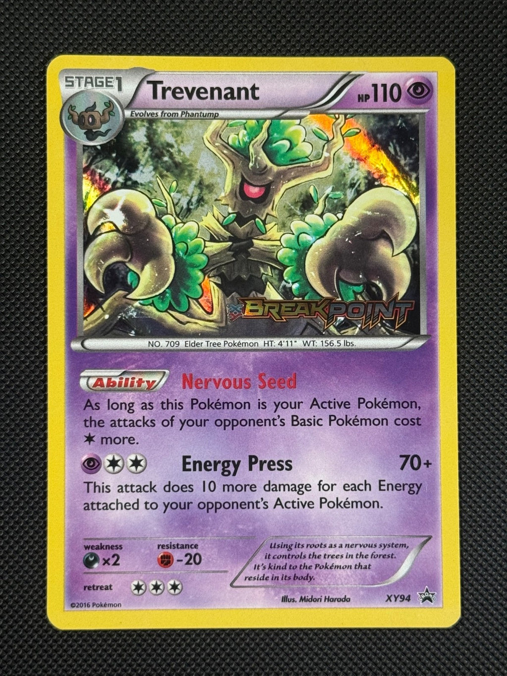 Trevenant XY94 Black Star Promo Pokémon Card XY Promo *20