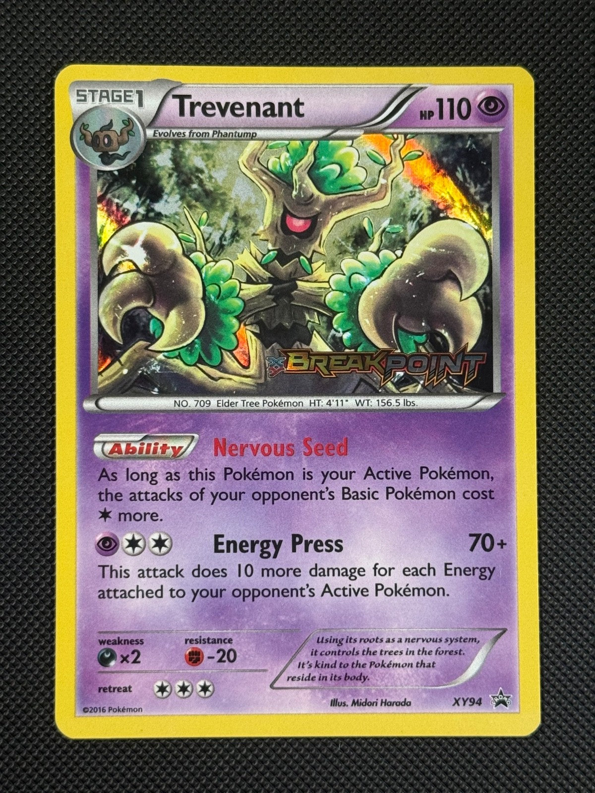 Trevenant XY94 Black Star Promo Pokémon Card XY Promo *20