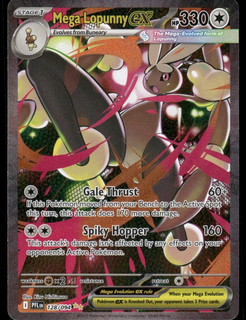 Pokemon Cards Mega Lopunny ex 128/094 Phantasmal Flames NM *10