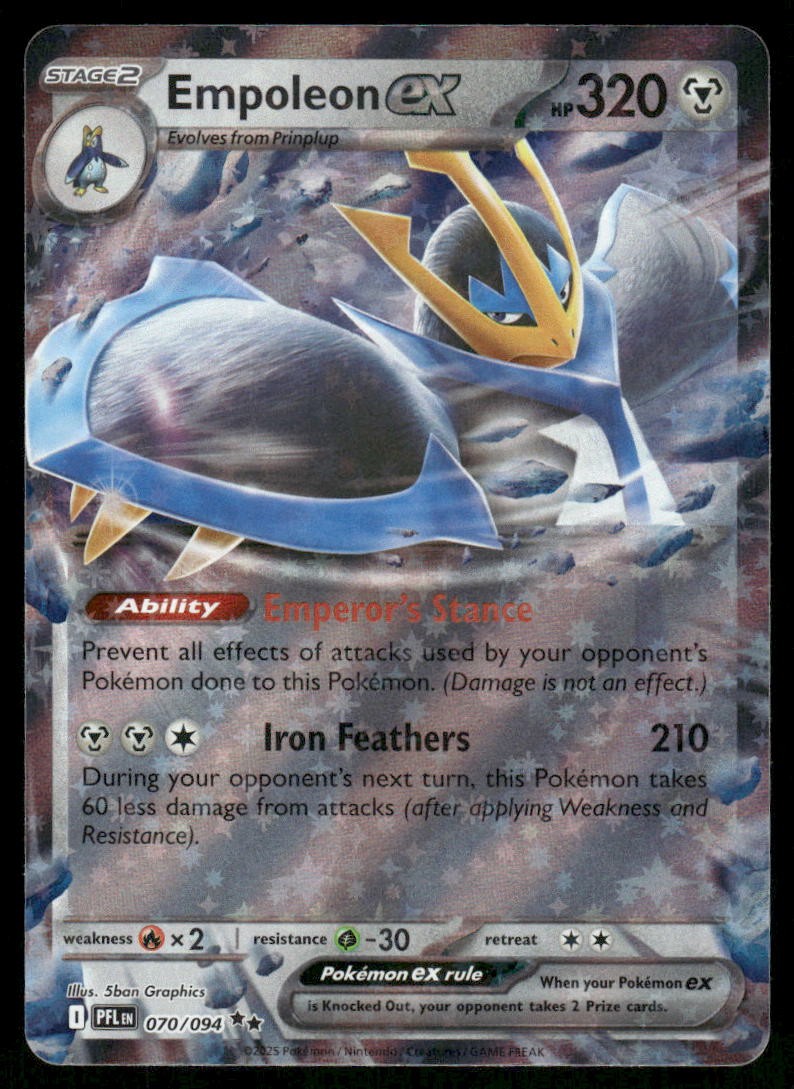 Pokemon Cards Empoleon ex 070/094 Phantasmal Flames Double Rare NM *20