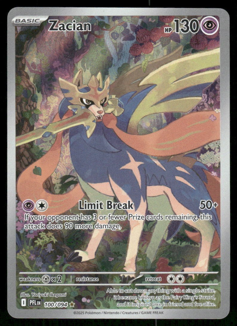 Pokemon Cards Zacian 100/094 Phantasmal Flames Illustration Rare NM0