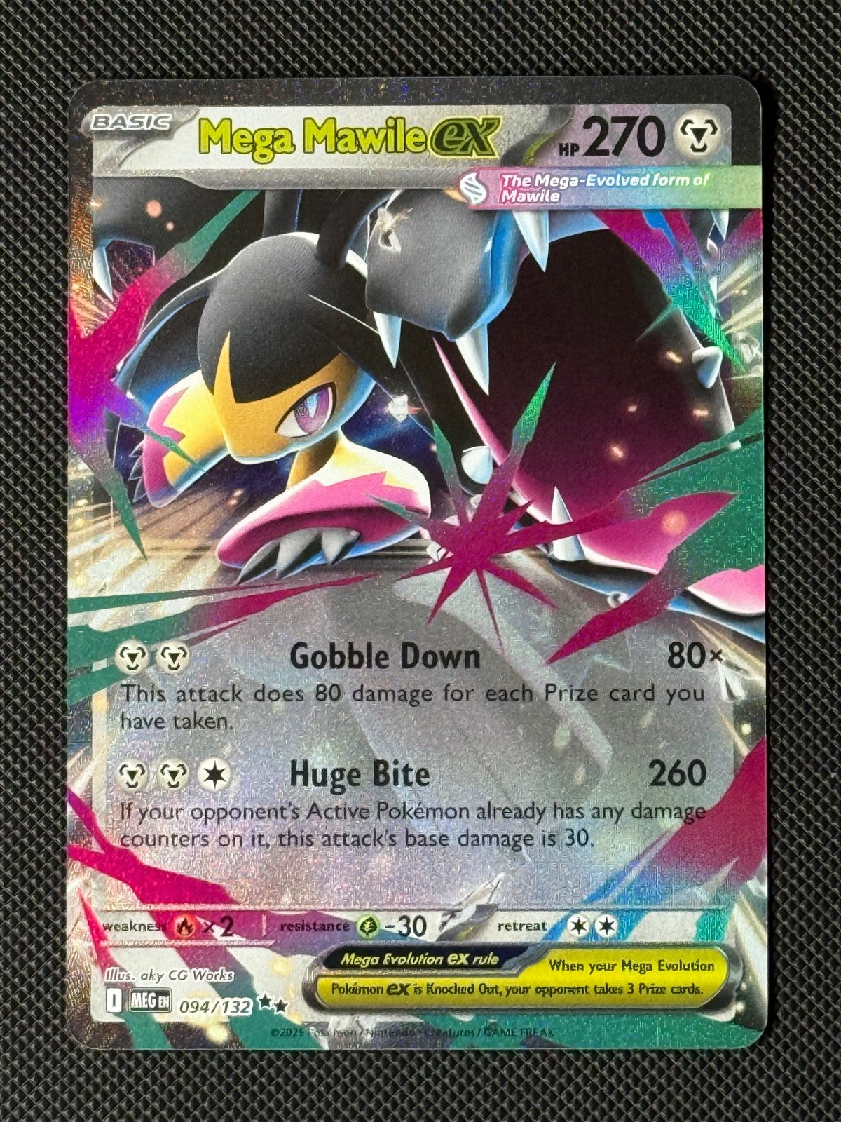 Mega Mawile ex 094/132 Pokémon Card ME01: Mega Evolution NM0