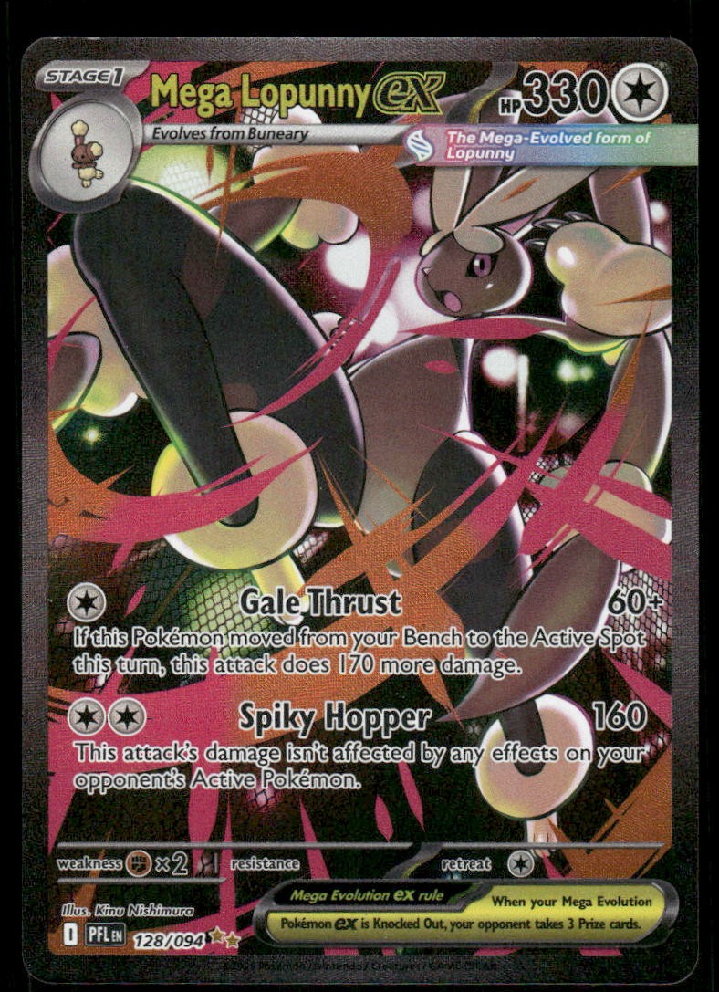 Pokemon Cards Mega Lopunny ex 128/094 Phantasmal Flames NM *20