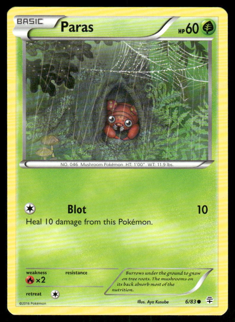 Pokemon Cards Paras 6/83 Generations Common NM0