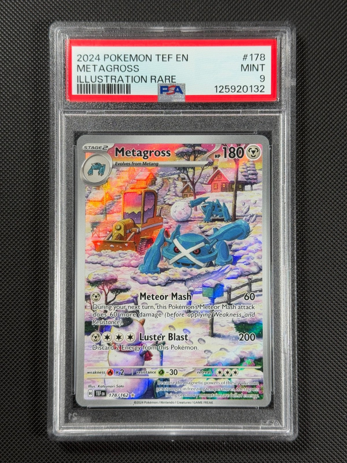 PSA 9 Metagross 178/162 IR Pokémon Card S&V Temporal Forces MINT0