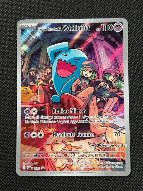 Team Rocket’s Wobbuffet SVP203 BLACK STAR PROMO Pokémon Card Pokemon Center0
