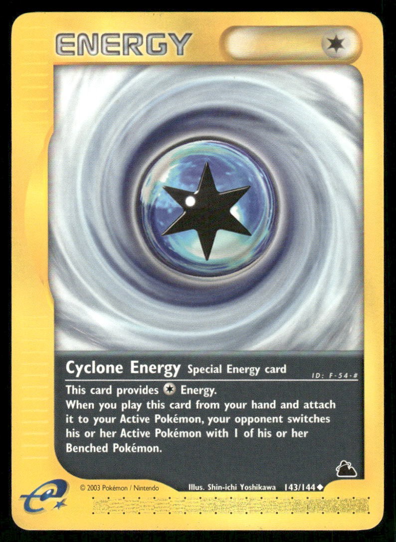 Pokemon Cards Cyclone Energy 143/144 Skyridge Uncommon NM0