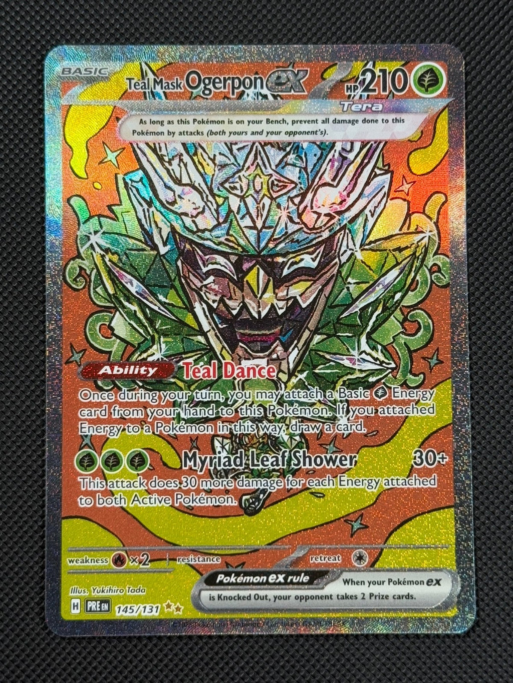 Teal Mask Ogerpon ex 145/131 SIR Pokémon Card S&V Prismatic Evolutions Holo Rare0
