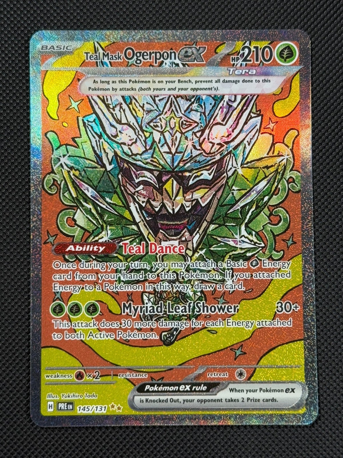 Teal Mask Ogerpon ex 145/131 SIR Pokémon Card S&V Prismatic Evolutions Holo Rare0