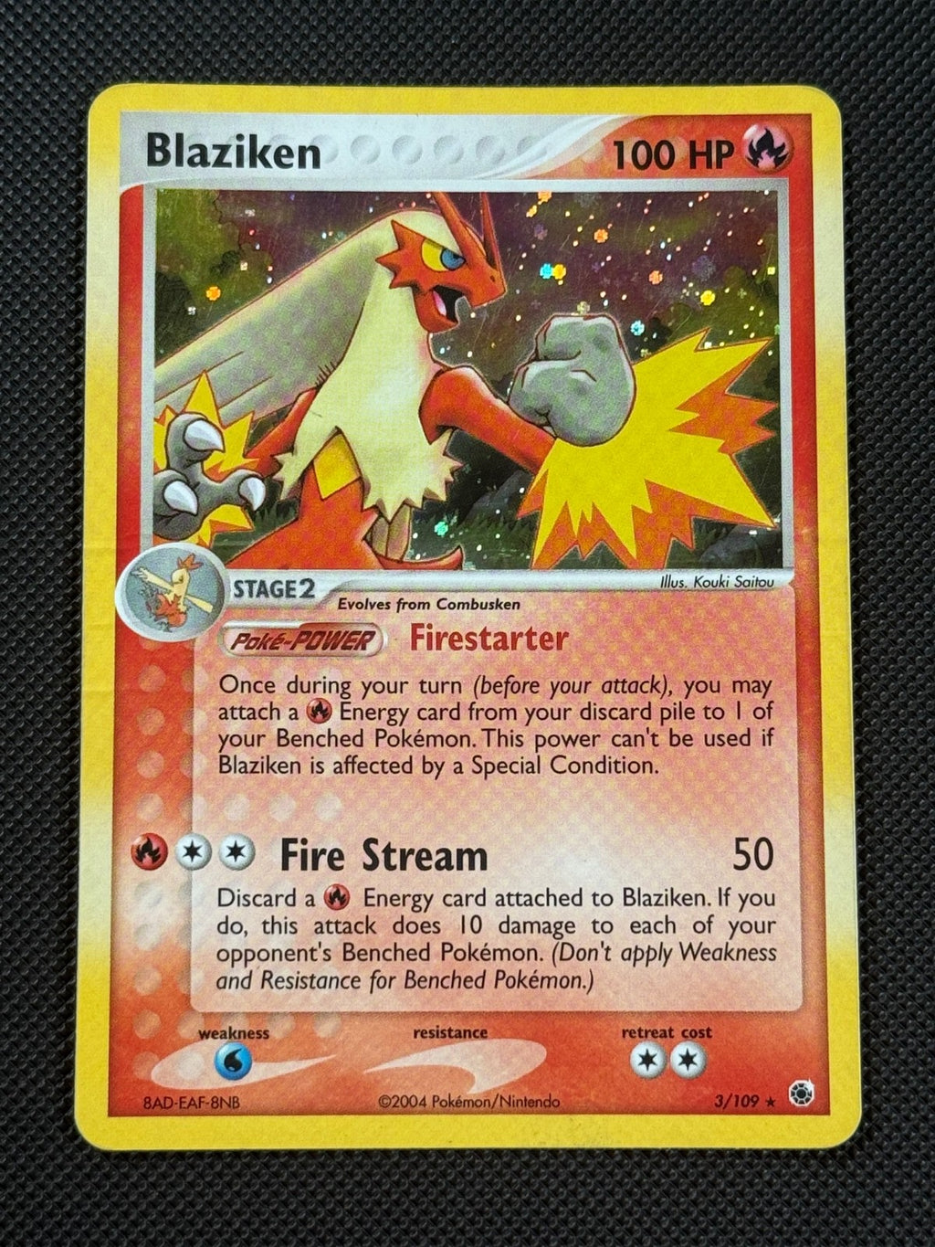 Blaziken 3/109 HOLO Pokémon Card EX Ruby & Sapphire Holo Rare0