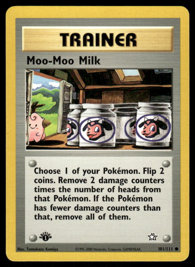Pokemon Cards Moo-Moo Milk 101/111 1ST EDITION Neo Genesis WOTC Common NM *20