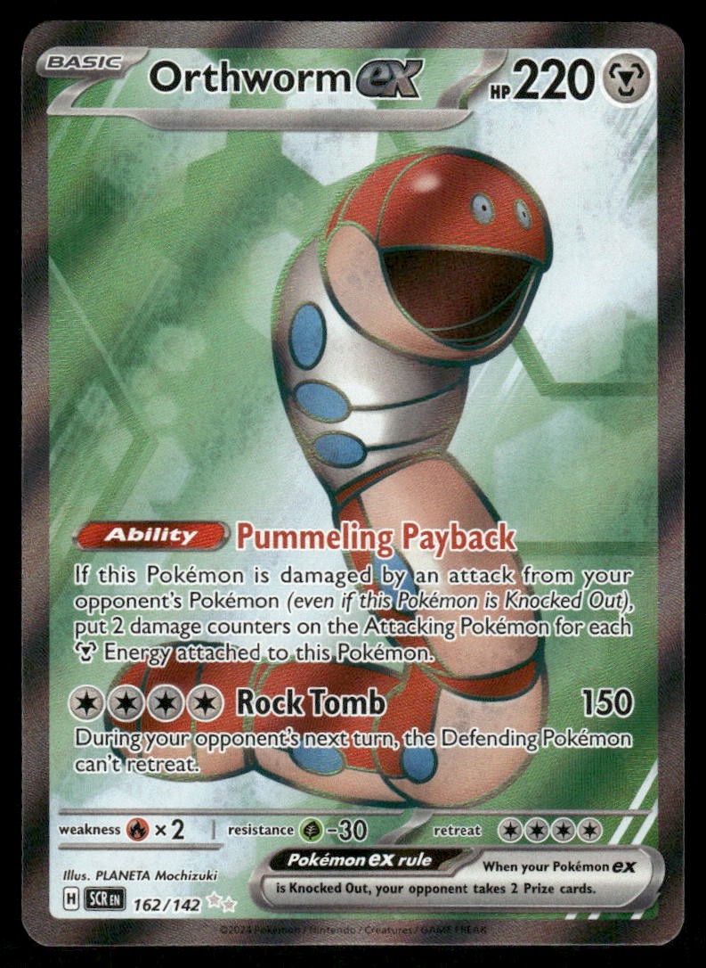 Pokemon Cards Orthworm ex 162/142 Stellar Crown Ultra Rare NM – Wintle ...