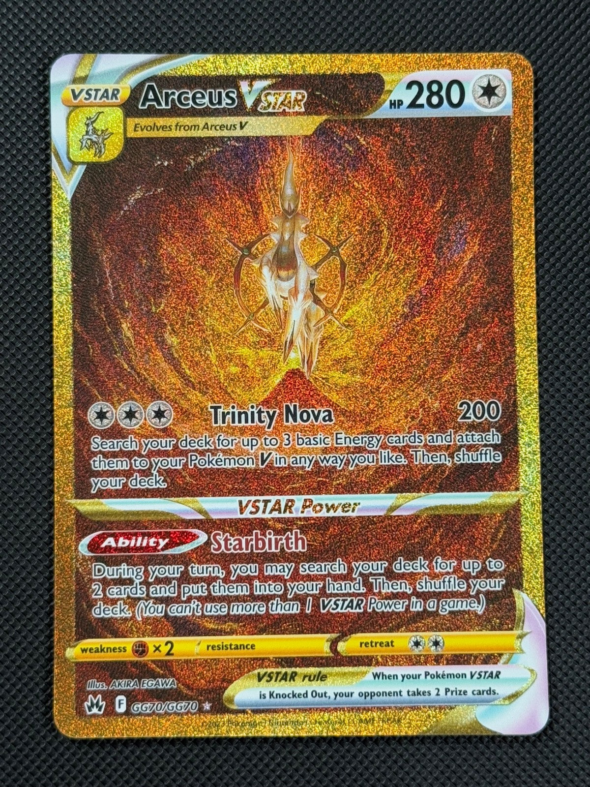 Arceus VSTAR GG70/GG70 Pokémon Card SWSH Crown Zenith Holo Rare0
