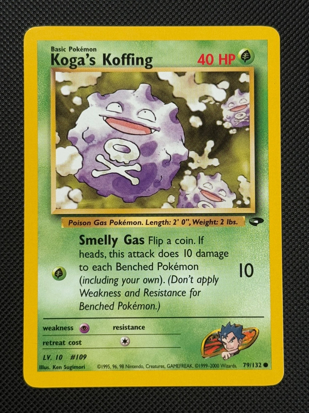 Koga's Koffing 79/132 REGULAR Pokémon Card WOTC Gym Challenge Common0