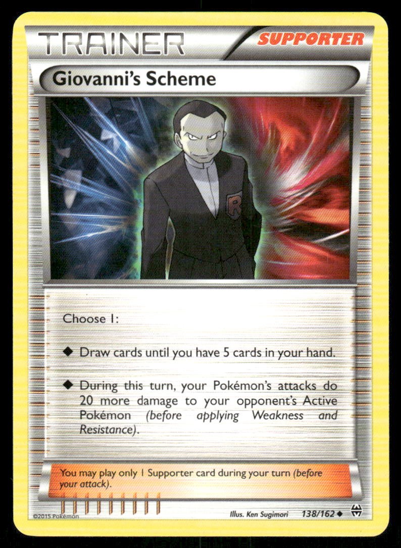 Pokemon Cards Giovanni's Scheme 138/162 BREAKthrough XY Uncommon NM0