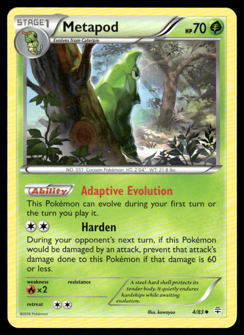 Pokemon Cards Metapod 4/83 Generations Uncommon NM0