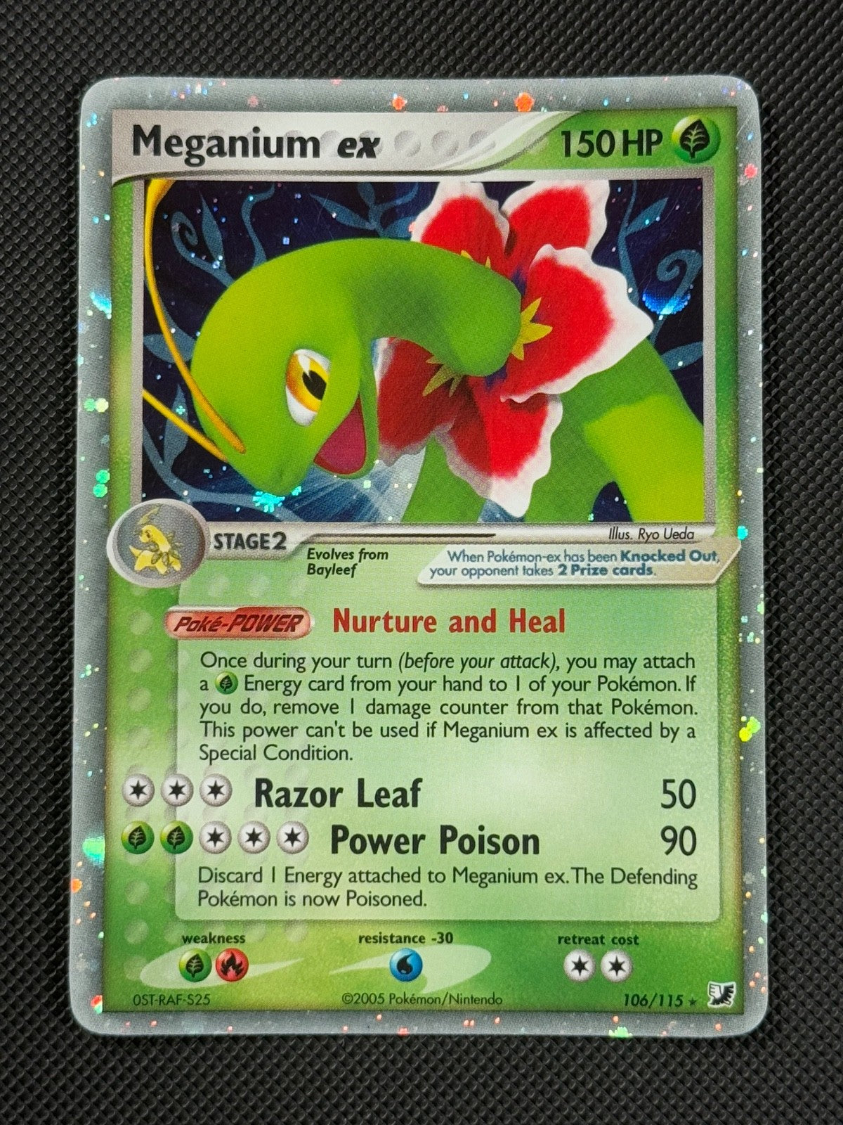 Meganium ex 106/115 HOLO Pokémon Card EX Unseen Forces Holo Rare0