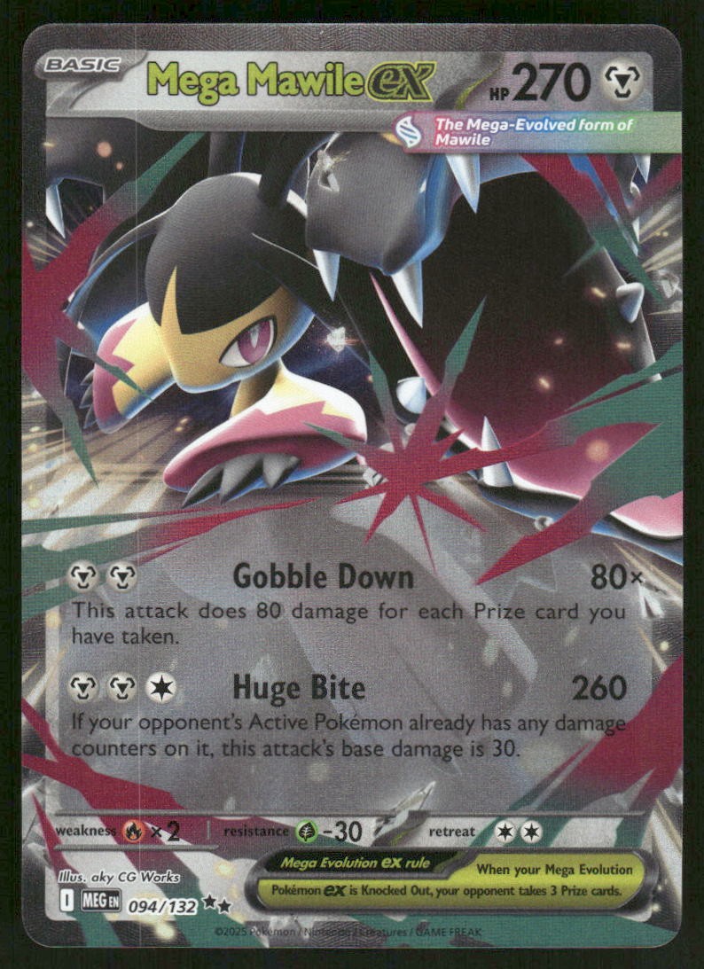 Pokemon Cards Mega Mawile ex 094/132 Mega Evolution Double Rare NM0