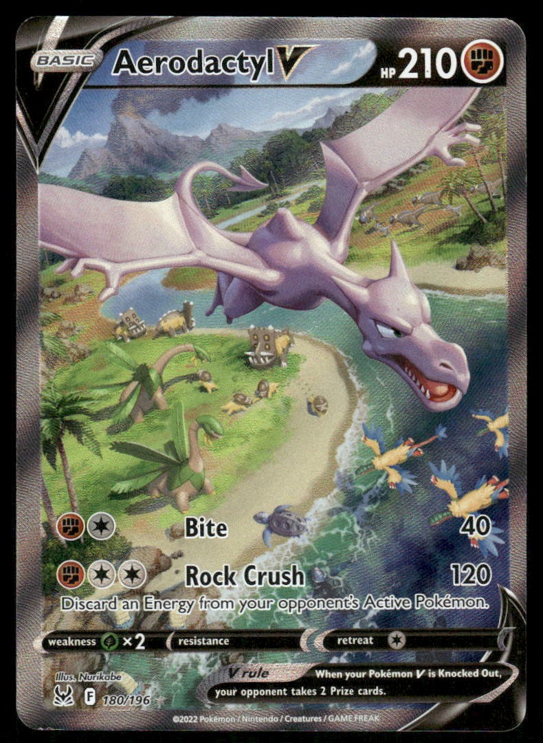 Pokemon Cards Aerodactyl V 180/196 Lost Origin Rare Ultra NM *30