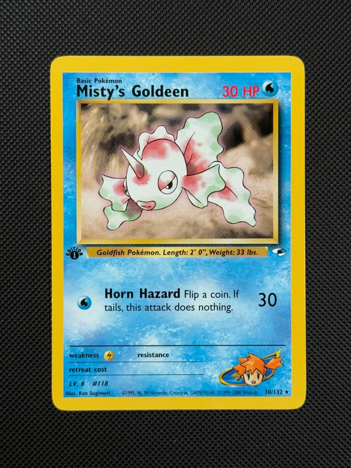 Pokémon Cards Misty's Goldeen 30/132 1ST EDITION Gym Heroes WOTC Non Holo Rare1