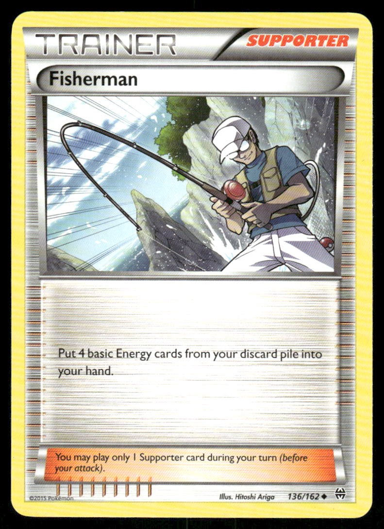 Pokemon Cards Fisherman 136/162 BREAKthrough XY NM0