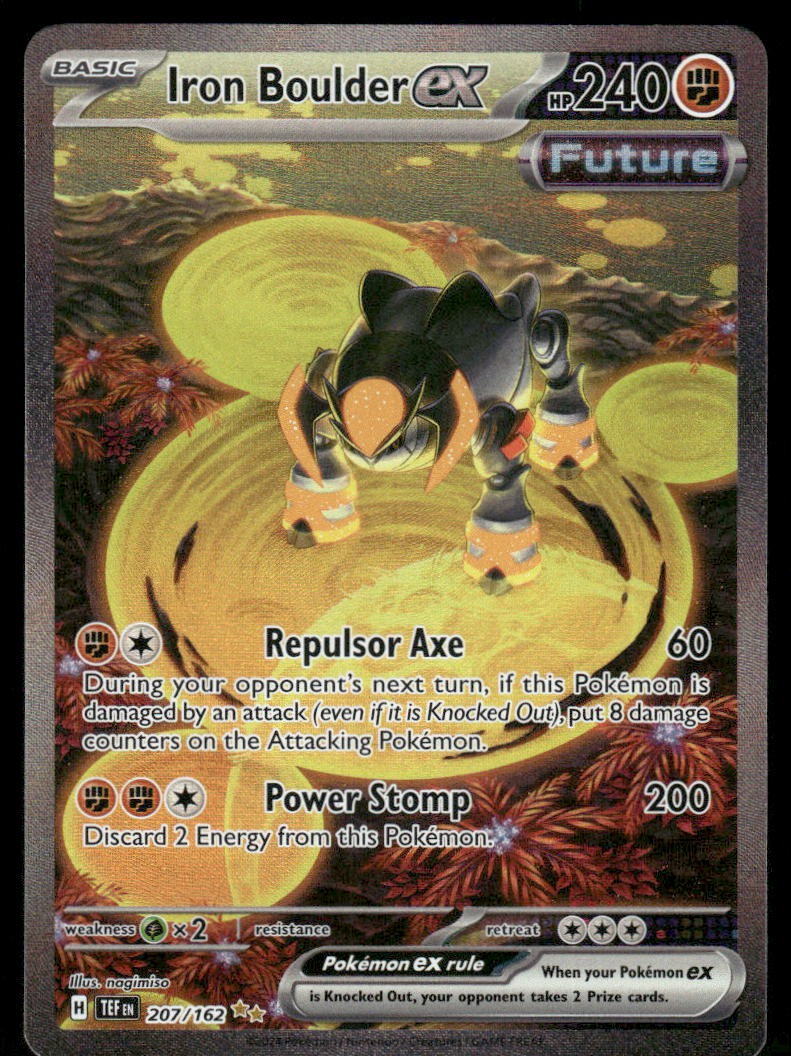 Pokemon Cards Iron Boulder ex 207/162 Temporal Forces NM0