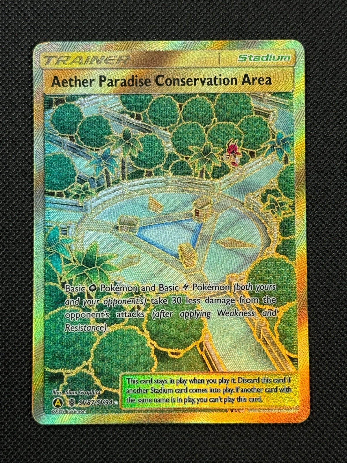 Aether Paradise Conversation Area SV87/SV94 FULL ART Pokémon Card Hidden Fates0